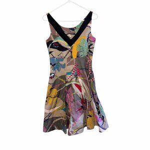 Maeve Women's Floral Cotton‎ V-Neck Dress Size 2 Multicolor